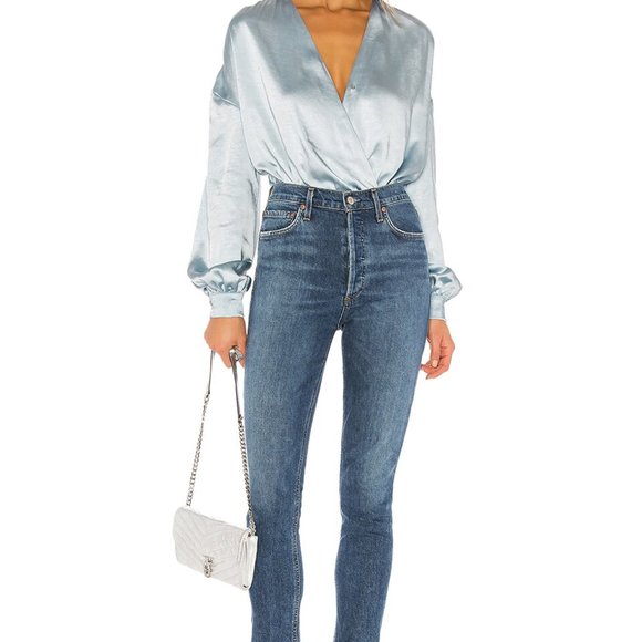 Lovers + Friends Romi Bodysuit in Blue - Picture 2 of 7